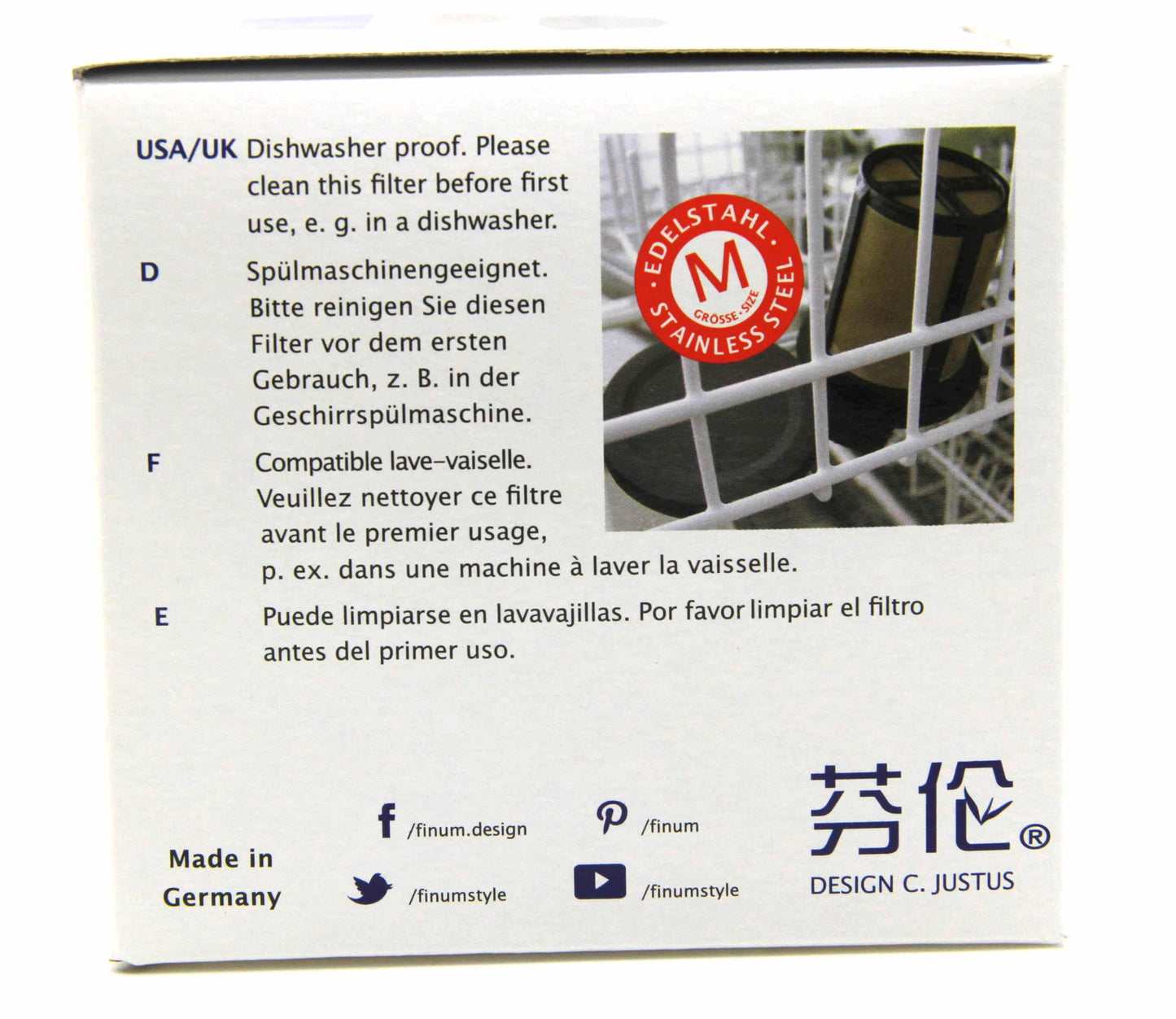 Feinster Teefilter, schwarz